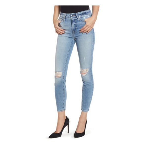 GOOD AMERICAN Jeans Good Legs Distressed High Rise - Picture 1 of 7